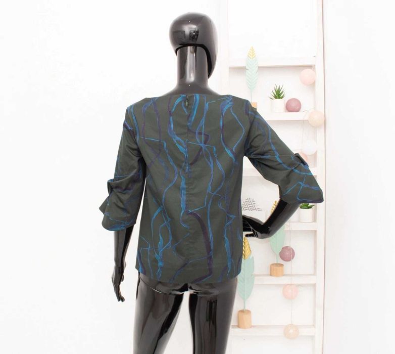 COS оригинална дамска блуза синьо зелена 34 XS