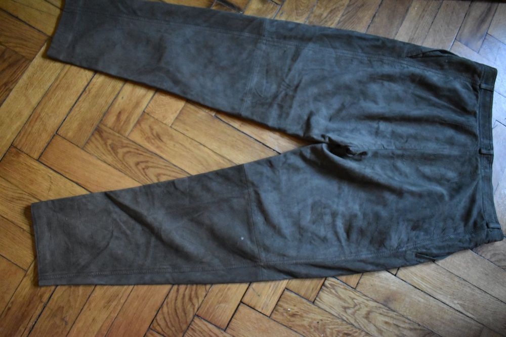 Pantaloni dama din piele intoarsa