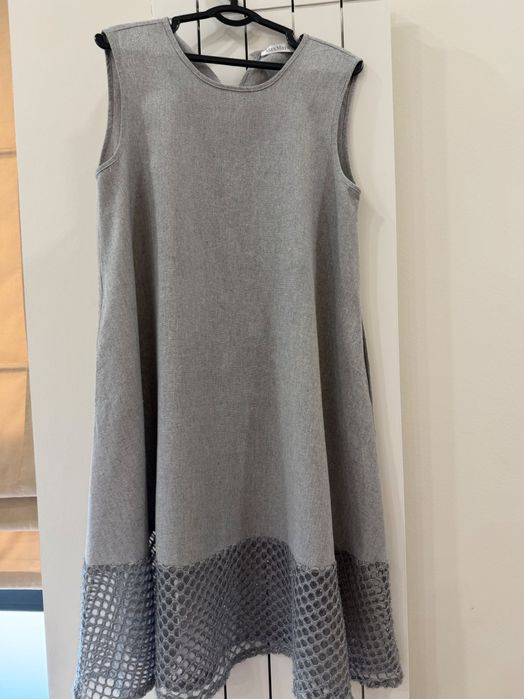 Платье Maxmara Лён серого цвета
