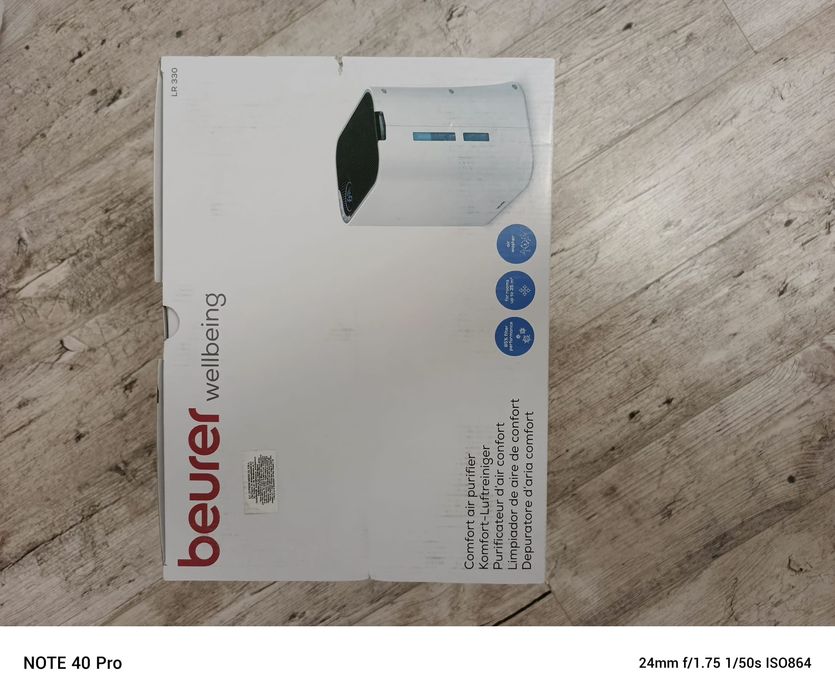 Purificator de aer, Beurer, LR 330, 2 in 1: purificare si umidificare, Pana la 35 m2,