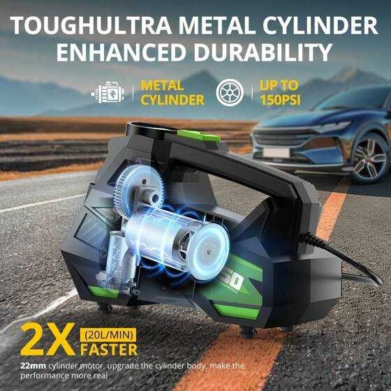 Compresor universal auto moto portabil, CARSUN, 12V, 150PSI, digital