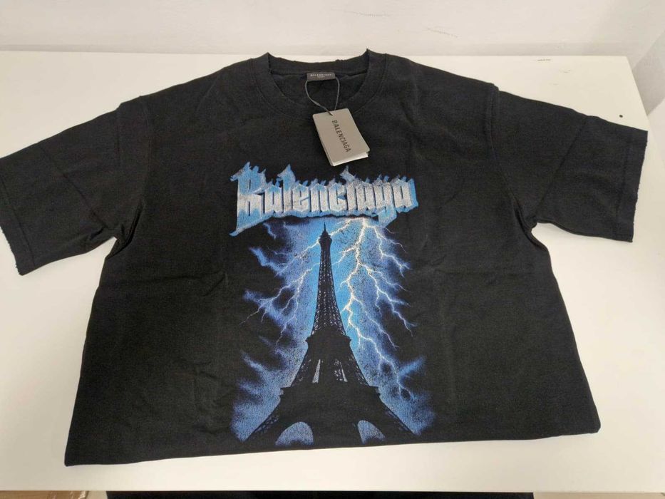 Tricou Balenciaga Black La Tour Eiffel