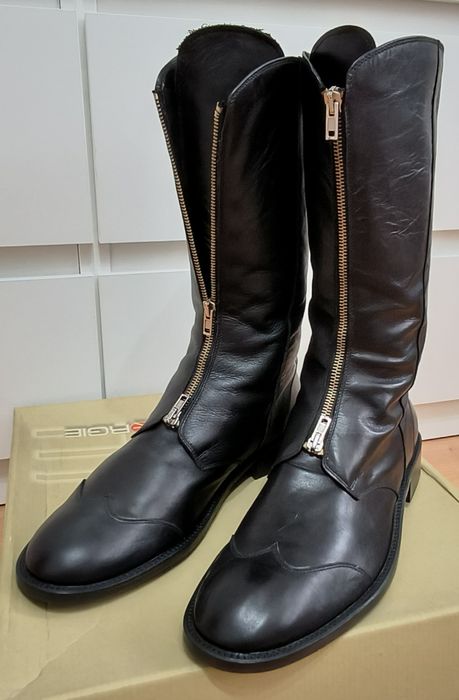 Cizme bărbați din piele, marca Pollini, mărimea 43