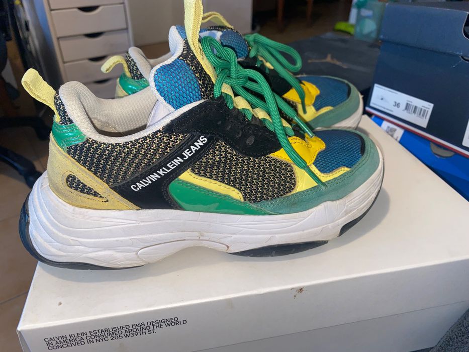 кожени маратонки Calvin Klein