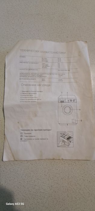 Пералня zanussi FA624