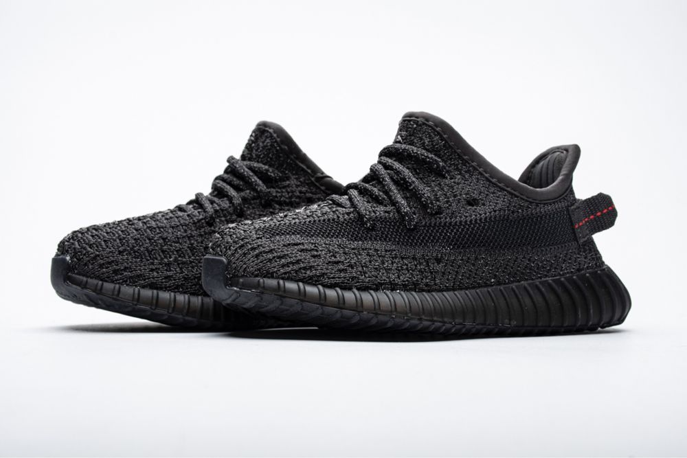 Adidas Yeezy Boost 350 V2 Static Black (Kids/De Copii)