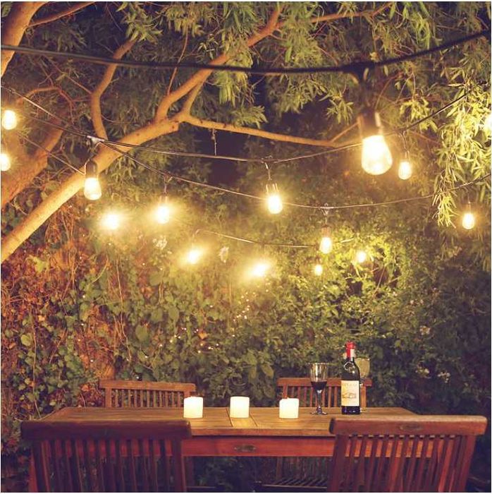 Водоустойчиви соларни лампи, 10м с дистанционно, Димиране Свързващи се