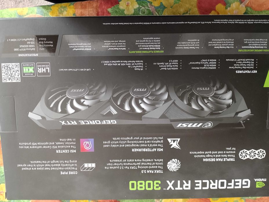 Видео карта MSI RTX 3080 10GB Ventus 3x Plus OC EDITION