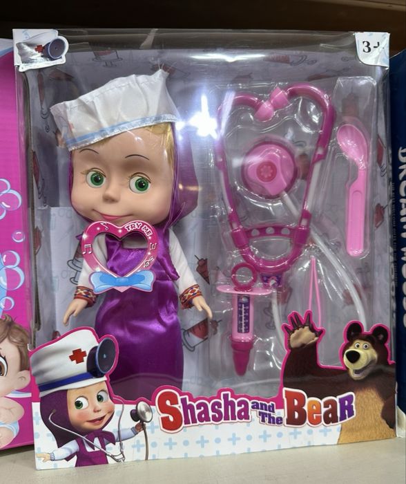 Музикален докторски комплект с аксесоари Маша и Мечока