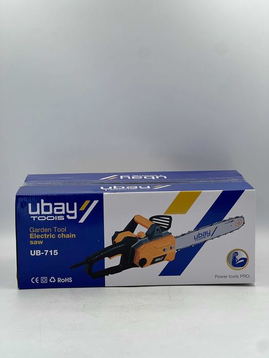 Цепная пила Ubay UB-715, 2500 Вт, 16 дюймов, 5600 оборотов в минуту