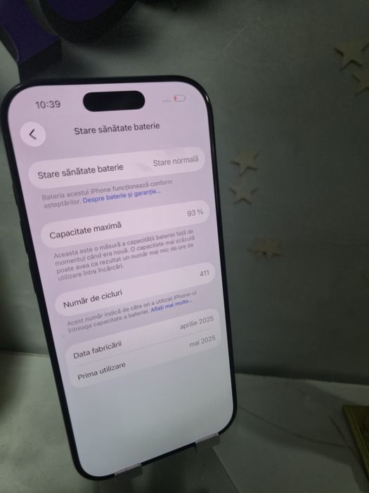 iPhone 16 Pro 5G 128GB Baterie:93%.Preṭ fix! CA nou