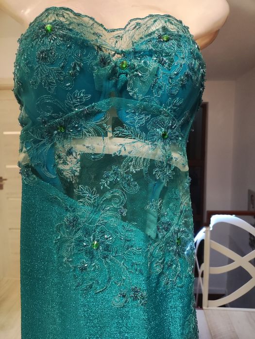 Rochie turcoaz nunta / botez