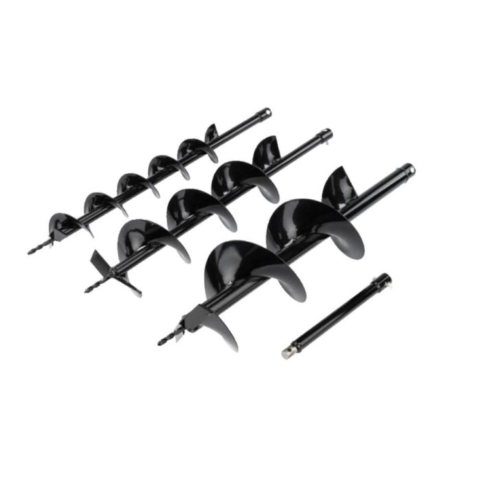 Motoburghiu de pamant pe benzina cu 3 burghie, motor in 2 timpi, 6 CP,