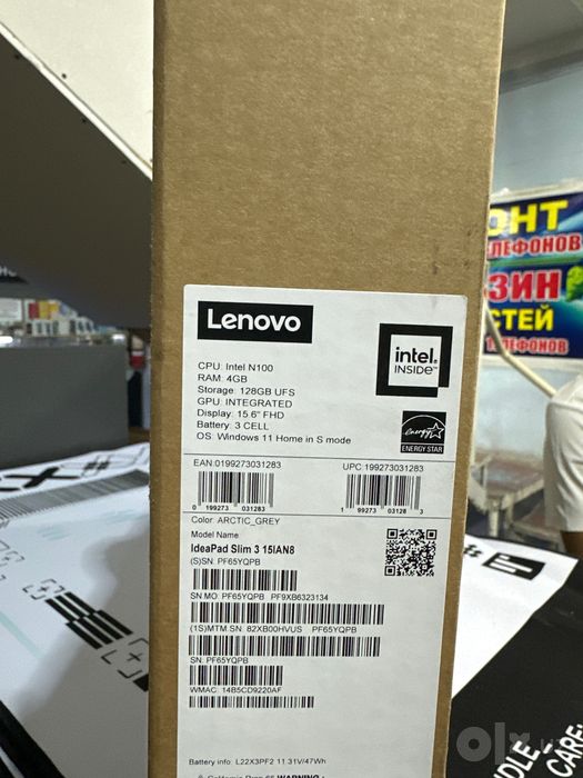 Yangi Ofisniy Noutbook Lenovo Ideapad Slim 3 intel N100 DDR5 4/128