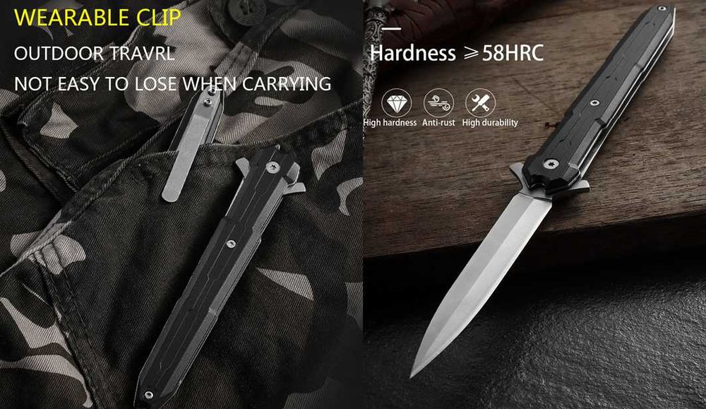 Cutit cu buton 2 fete rabatabil se deschide automat ! Nou ambalat!