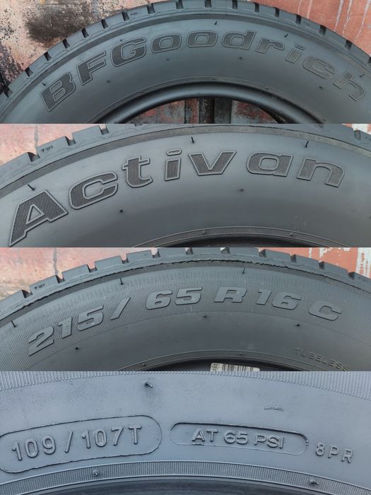 2бр. бусови гуми 215/65/16C, BF Goodrich