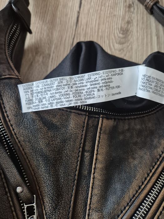 Кафява чанта  Stradivarius естествена кожа