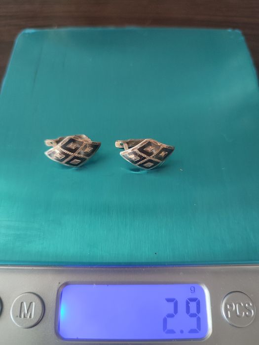 Серебро сережки кольца