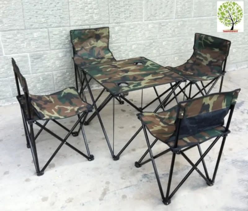 Рибарски комплект, маса със столове