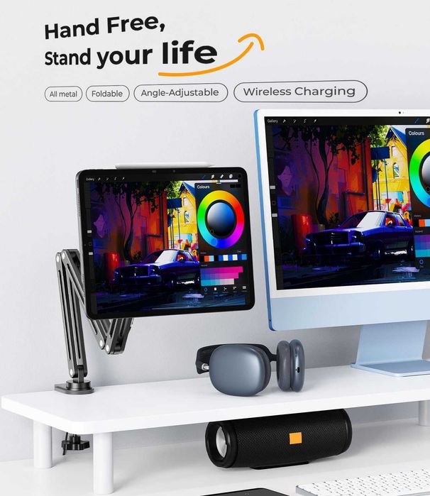 Магнитна безжична зарядна стойка KU XIU за iPad Pro 11" M4 (2024)