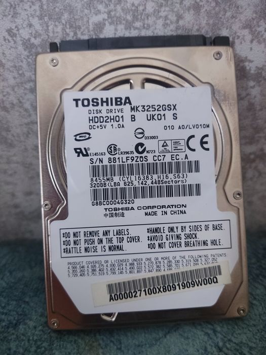 Продаю жесткий диск hdd 320гб