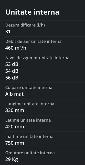 Aer conditionat portabil Turbionaire, 14000 BTU, in garantie.