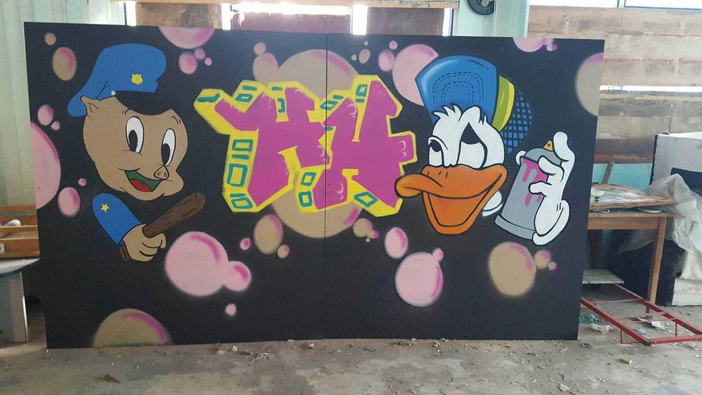 Desene graffiti / Desenam pereti / Pictura murala