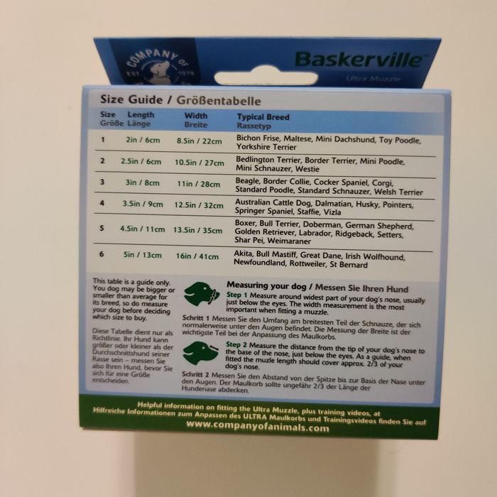 Botniță Baskerville - marimea 1