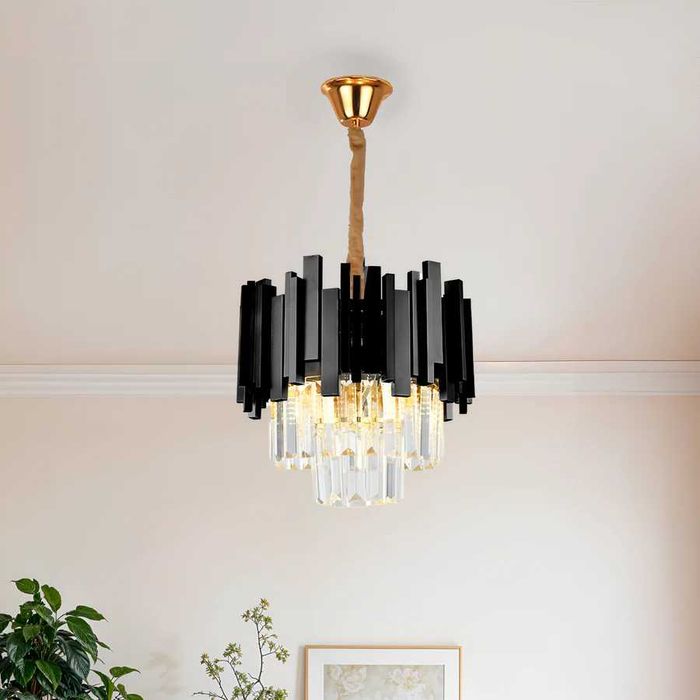 Candelabru Cristal BLACK MAXI 300mm
