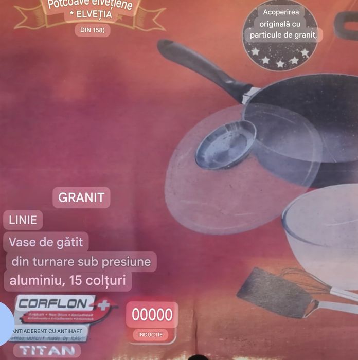 NOU Set 15 Tigaie Swiss Hufeisen Induction Aluminium Granite