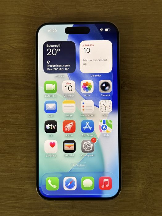 iPhone 15 Pro 1TB Natural Titanium – NOU, 100% Baterie (9 Cicluri)