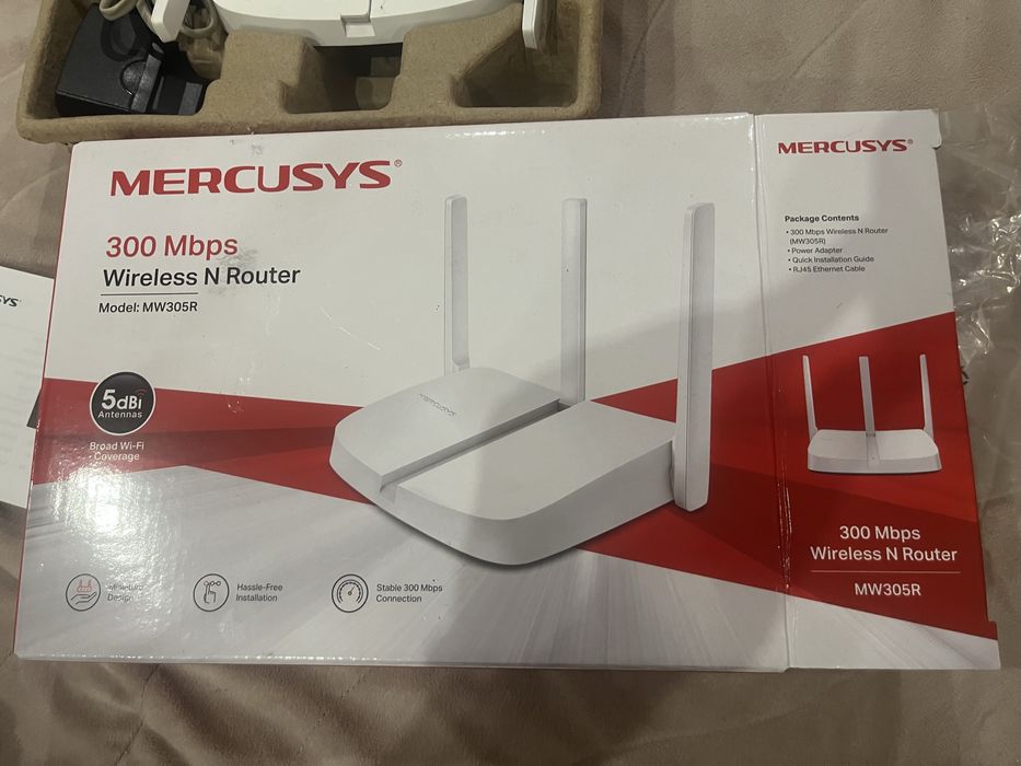 Рутер за интернет Mercusys - MW305R, 300Mbps, бял