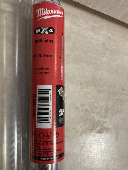 Burghiu Milwaukee Mx4 25x250mm Sds Plus Nou Italia