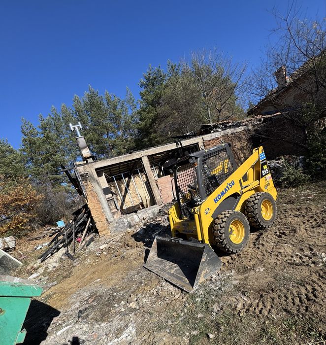 Услуги с Мини багер, Бобкат,Тристранен самосвал,Пътна помощ.