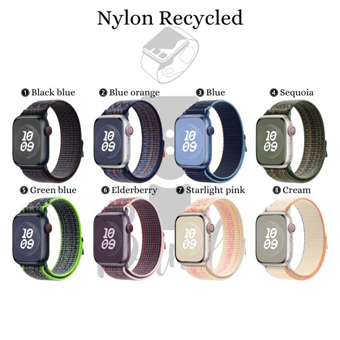 Текстилни каишки Nylon recycled за Apple Watch ULTRA/SE/11/10/9/7/6/5