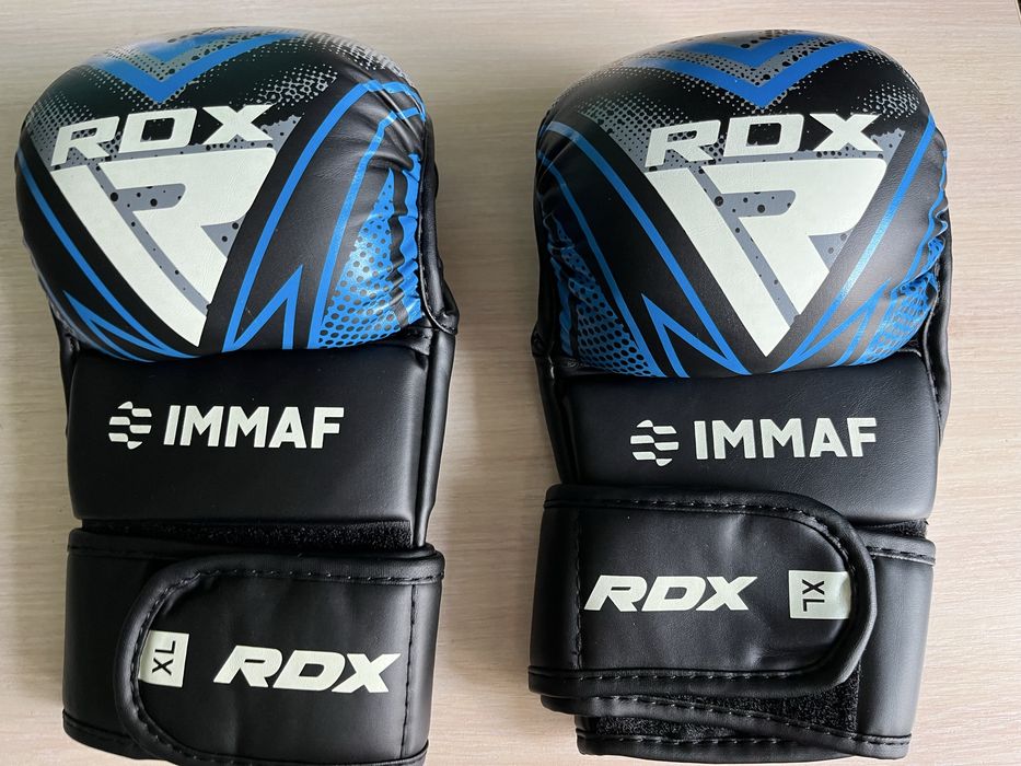 Синие перчатки RDX для MMA