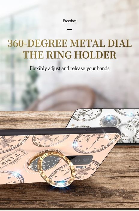 Husa cu inel rotativ " Clock " Samsung  S10 ; S9 Plus