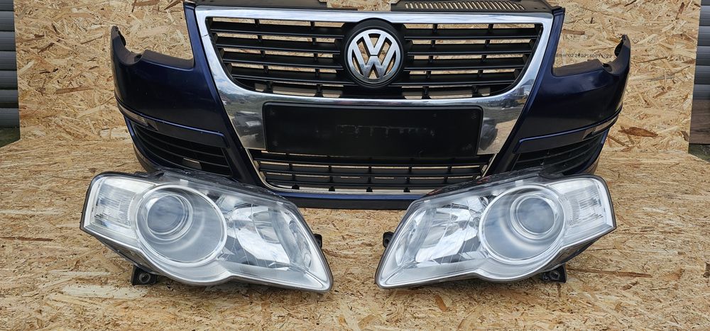 Bară față/Faruri Passat B6 Originale  Complete Faruri Hella cu becuri incluse PACHETUL 2 000 de Lei culoare bară LD5Q
