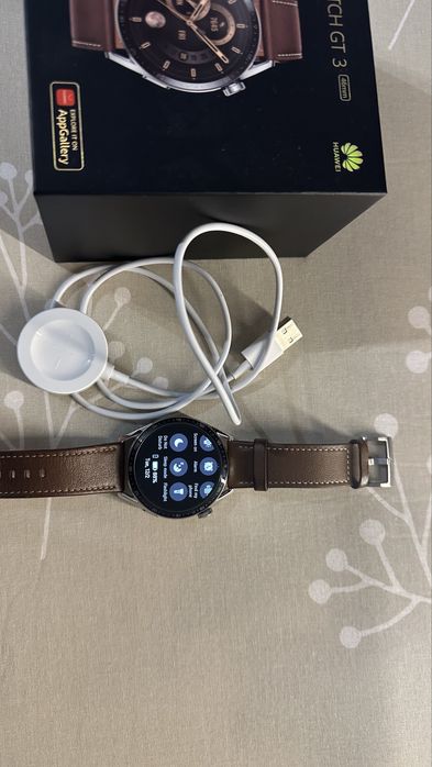 Huawei Watch GT 3 Brown Leather Strap