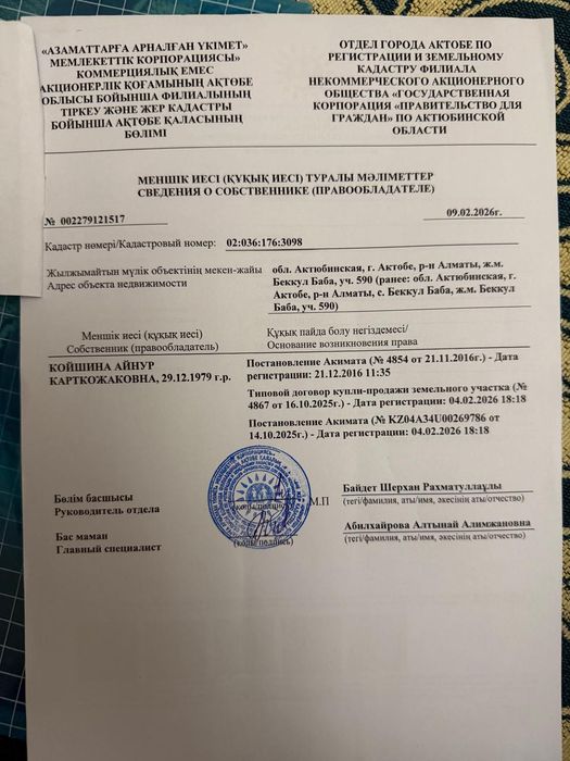 Жер сатылады. Бекқұл баба