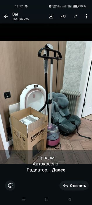 Отпариватель . Автокресло