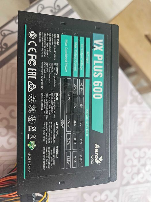 Блок питания AeroCool VX PLUS 600