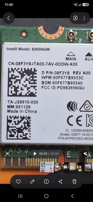 Placa de wifi intel 8265 ngw