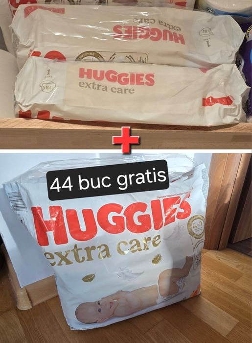 Scutece Huggies Extra Care, mărimea 1 (2-5 kg)