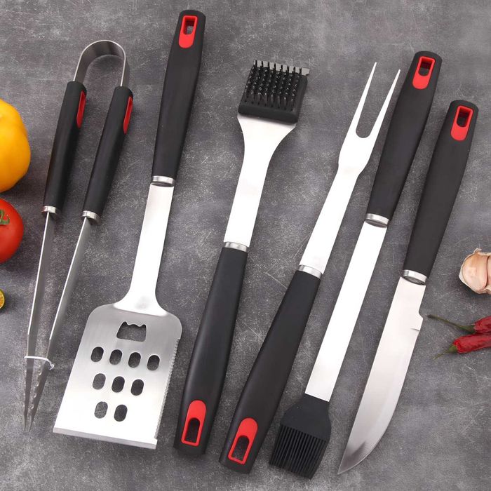 Set complet de ustensile pentru grătar – 26 piese, din inox premium, cu husă de transport