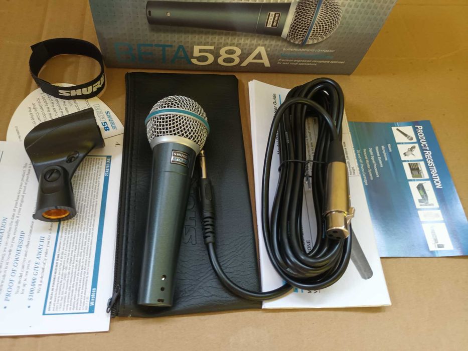 Microfon tarabane shure beta 58a Microfon dj/karaoke Microfon studio