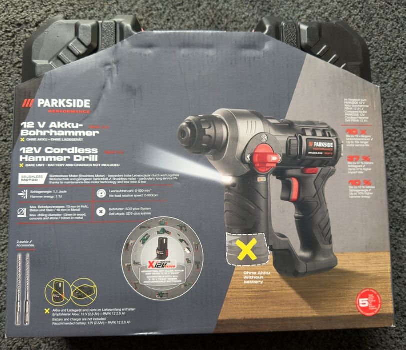 Ciocan rotopercutor 12v 1.1j Parkside Performance