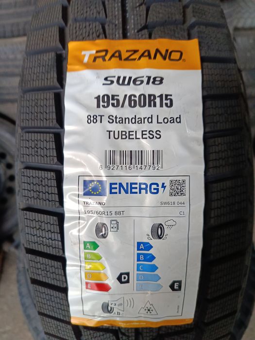 НОВИ ЗИМНИ -15цола -195/60-1бр.-99лв."TRAZANO"-с монтаж и баланс