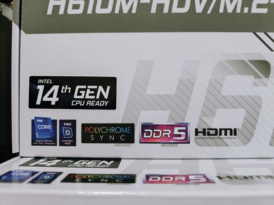 Дънна платка ASRock H610M-HDV M.2+ D5, Intel LGA 1700, DDR5, mATX