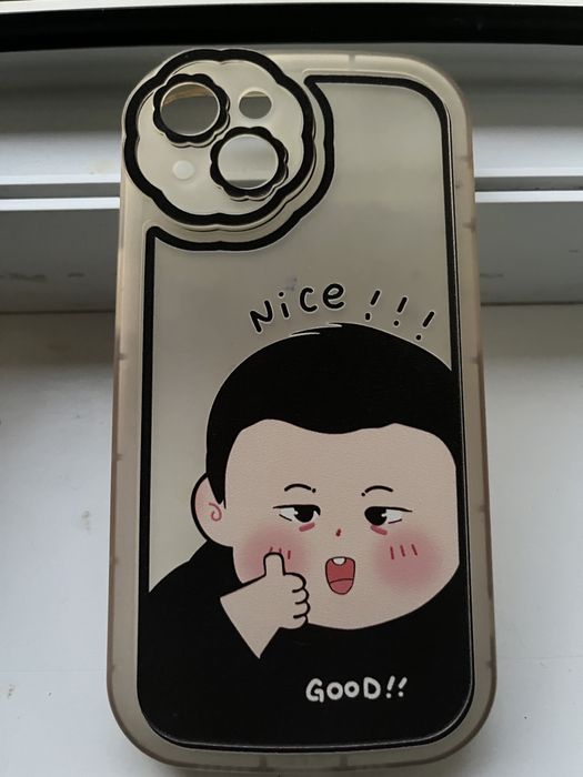 Чехол для iPhone 13 | белый с принтом | новый